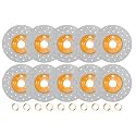 Rock Slab Grinding Disc - 4.5 inch Glass Cutter Disc (10pcs), Granite Cutting Disc, Diamond Grinder Wheel for Rock Slab, Stone, Tile, Marble, Granite, Glass Diamond Cutting Discs