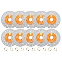 Rock Slab Grinding Disc - 5 inch Glass Cutter Disc (10pcs), Granite Cutting Disc, Diamond Grinder Wheel for Rock Slab, Stone, Tile, Marble, Granite, Glass Diamond Cutting Discs