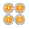 Rock Slab Grinding Disc - 7 inch Glass Cutter Disc (4pcs), Granite Cutting Disc, Diamond Grinder Wheel for Rock Slab, Stone, Tile, Marble, Granite, Glass Diamond Cutting Discs