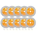 Rock Slab Grinding Disc - 7 inch Glass Cutter Disc 10pcs, Granite Cutting Disc, Diamond Grinder Wheel for Rock Slab, Stone, Tile, Marble, Granite, Glass Diamond Cutting Discs