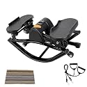 Rock Stepper with Digital Display, Low Impact Full Body Workout Machine for Legs Glutes Core, Compact Space Saving Design, No Assembly Required for Home Apartment Office