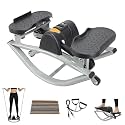 Rock Stepper with Digital Display, Low Impact Full Body Workout Machine for Legs Glutes Core, Compact Space Saving Design, No Assembly Required for Home Apartment Office