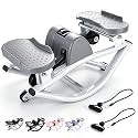 Rock Stepper Side to Side – Lateral Stepper & Glute Trainer with Resistance Bands, Low Impact Side to Side Stepper for Home Exercise, Quiet Step Rocker Machine No Assembly 250LBS