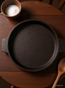 Rock Tawa Cast Iron Shallow Fry | Fish | Omelet Pan 8 Inch | Pre-Seasoned | Tawa 22 cm diameter (Cast Iron, Induction Bottom)