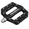 RockBros RockBros Lightweight Mountain Bike Pedals Nylon Fiber Bicycle Platform Pedals for BMX MTB 9/16" Black