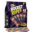 Rocket Ropes Rainbow Candy Filled Licorice, 48 Count -15g Each