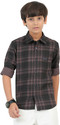 ROCKET SCIENCE Boys Checkered Casual Brown Black