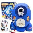 Rocket Ship Piggy Bank for Boys Money Safe Astronaut Piggy Banks for Kids Cash Coin Can ATM Bank Coin Money Bank for Kids with Key Astronaut Sticker Practical Gifts for Children Boys and Girls (Blue)
