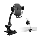 ROCKFREE Clip Phone Holder,Auto-Locking Clamp,360° Rotating Base,5.9" Arm
