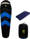 Rocksport Camplite 0°C to 10°C Sleep Bag For Camping and Traveling (Black/Blue,1.4 kg) Sleeping Bag