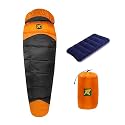 Rocksport Camplite +10°C to +20°C Mummy Shape Sleeping Bag for Camping, Hiking, Indoor &amp; Outdoor, Warm Sleep Bag l Free Adventure Pass