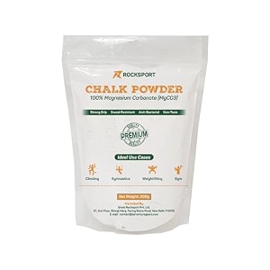 rocksport chalk powder with long lasting grip for for gym amp bodybuilding exercises rock climbingweightlifting i pure magnesium carbonate powder for better grip amp overall performance