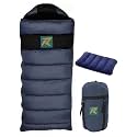 Rocksport Karakoram -5°C to +5°C Sleeping Bag with Reliance Hollow Fibre for Camping, Hiking, Indoor &amp; Outdoor l Free Air Pillow &amp; Adventure Pass(Blue)