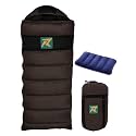 Rocksport Karakoram -5°C to +5°C Sleeping Bag for Adults,Camping,Men,Hiking, Indoor &amp; Outdoor with Extra Fur Lining for Winters l Free Air Pillow &amp; Adventure Pass(Brown)