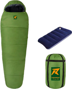 rocksport karakoram -7c to 3 c green 25kg sleeping bag