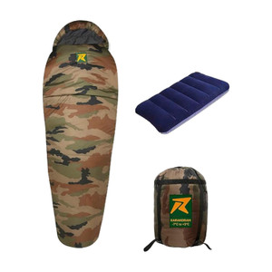 rocksport karakoram -7c to 3 c camouflage 25 kg sleeping bag