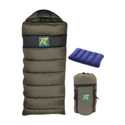 Rocksport Karakoram Rectangular -5°C Degree Reliance Hollow Fibre with Free Air Pillow Sleeping Bag