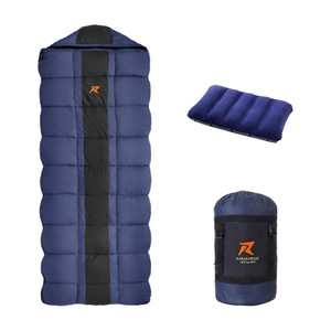 rocksport karakoram rectangular -5c sleep bag camping hiking for adults free air pillow sleeping bag