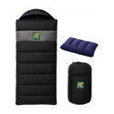 Rocksport Karakoram Rectangular -5°C Sleep Bag Camping Hiking For Adults, Free Air Pillow Sleeping Bag