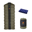 Rocksport Karakoram Rectangular -5°C Sleep Bag Camping Hiking For Adults, Free Air Pillow Sleeping Bag