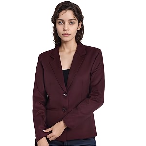 rocksy black smart casual formal blazer for female regular fit stylish blazer for women