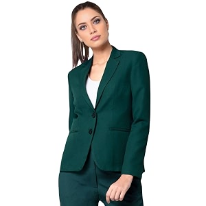 rocksy black smart casual formal blazer for female regular fit stylish blazer for women