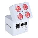 Rockville FLIP PAR White Battery Par Can Wash Light with Wireless DMX