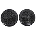 Rockville RMC65B 6.5" Black 2-Way Waterproof Marine Boat Speakers, Pair