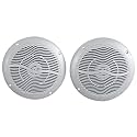 Rockville RMC65S Silver Pair 6.5" Waterproof Marine Boat Speakers, 2-Way