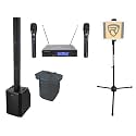 Rockville Titan Array System V2 Karaoke Column PA System with Wireless Mics