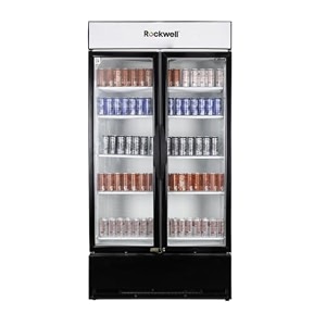 rockwell rvc1100b double glass door visi cooler large size