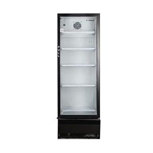 rockwell rvc390b black single glass door visi cooler