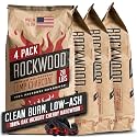 Rockwood Natural Lump Charcoal – Hardwood Lump Charcoal - 20 lbs, 4 Packs