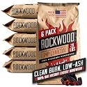 Rockwood Natural Lump Charcoal – Hardwood Lump Charcoal - 20 lbs, 6 Packs