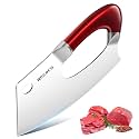 ROCOCO Effort Saving Meat Cleaver - Red Easy Handle Chef Knife