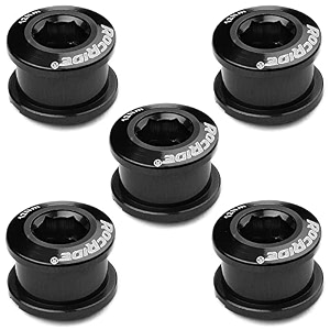 rocride single chainring bolts in aluminum or steel pack of 5