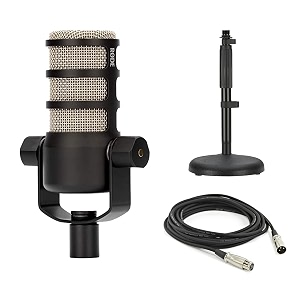rode podmic podcast microphone bundle with ds1 desk stand amp xlr cable