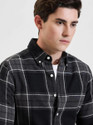 RODEIZ Men Striped Casual Black Shirt