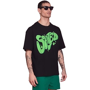 RodZen Mens Cotton Round Neck Printed Oversized