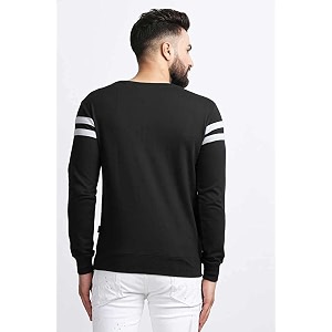 RodZen Mens Fleece High Neck Solid Sweatshirts