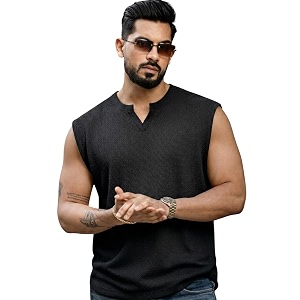 RodZen Mens Polycotton Sleeveless Vest Tank Top