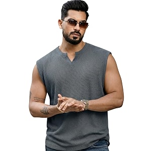 RodZen Mens Polycotton Sleeveless Vest Tank Top