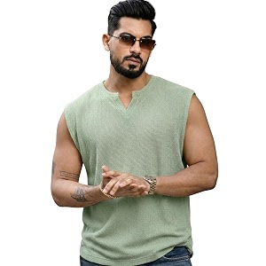 RodZen Mens Polycotton Sleeveless Vest Tank Top