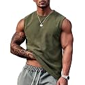 RodZen Men Round Neck Sleeveless Ribbed Texture