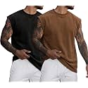 RodZen Mens Polyester Tank Tops Sleeveless Round
