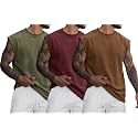 RodZen Mens Polyester Tank Tops Sleeveless Round