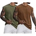 RodZen Mens Polyester Tank Tops Sleeveless Round