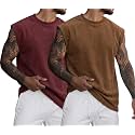 RodZen Mens Polyester Tank Tops Sleeveless Round