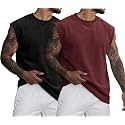 RodZen Mens Polyester Tank Tops Sleeveless Round