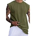 RodZen Mens Polyester Tank Tops Sleeveless Round